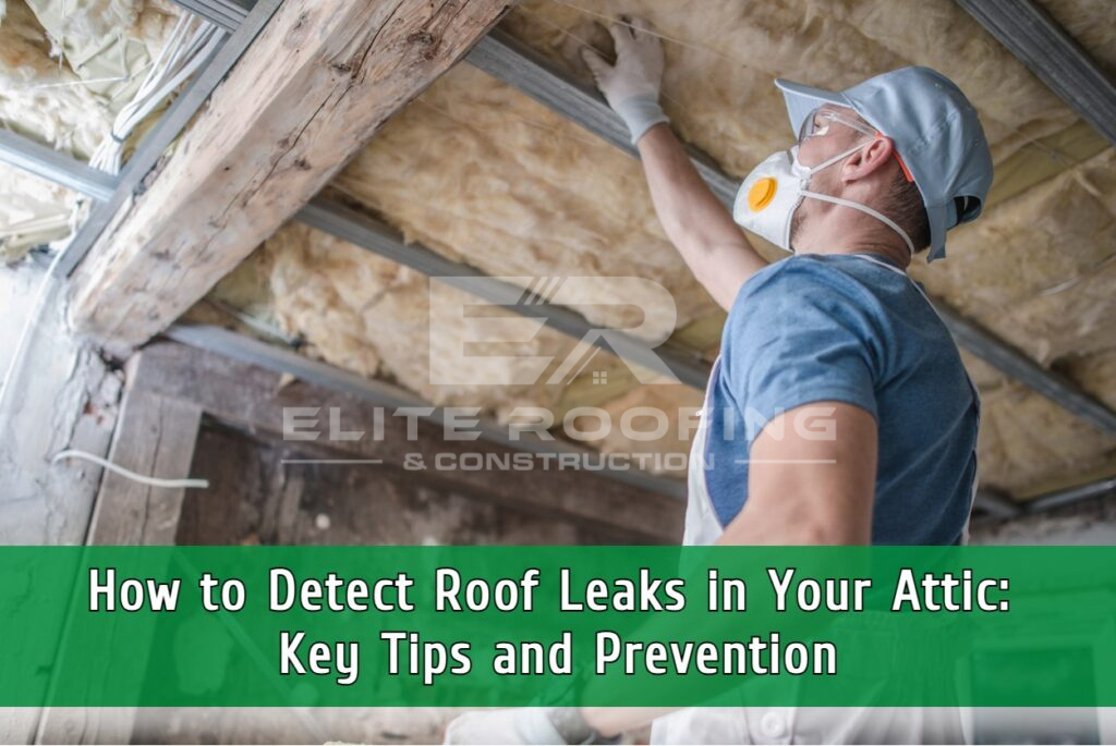 Attic roof leak detection by Elite Roofing Ohio